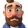 3D stylized cartoon character icon