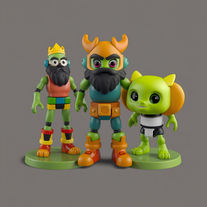 3d toy figure idea gen