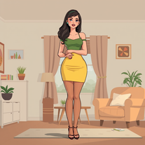 60s pin up style woman