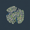 8 million people city map aerial view icon
