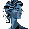 a geometric portrait icon