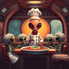 a gourmet chef alien icon