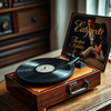 a vintage record player spinning the vinyl icon
