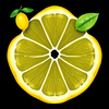 Watercolor lemon icon