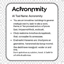 Acronymity