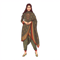 AI Female Model Pakistani Head to Toe Host with white background