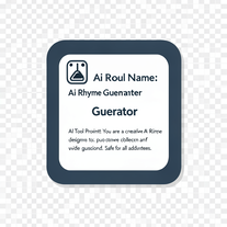 Ai Rhyme Generator