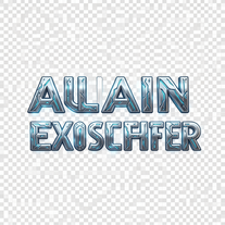 Alien Metallic Exoskeleton letter text