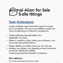 animal alien for sale listings