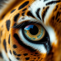 Animal eyeball close up ultra-realistic