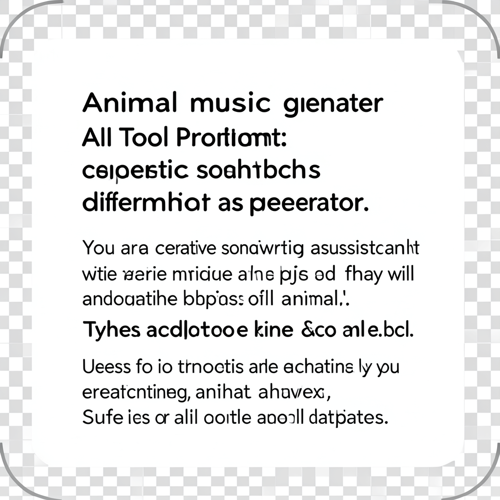 Animal music lyrics generator