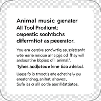 Animal music lyrics generator