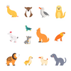 animals flat icons generator icon