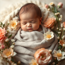 Anne Geddes Style Newborn Photography