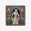 Art Deco soft illustration icon