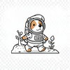 Astronaut Dog Walker icon