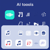 audio music flat icons generator icon