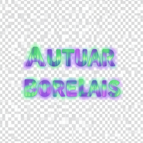 Aurora Borealis Glow letter text