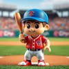 Baseball toy figure icon