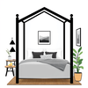 Bedroom design icon