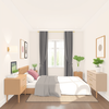 Bedroom interior designer icon