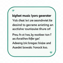bigfoot music lyrics generator