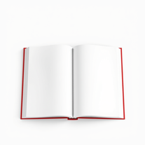 Blank book cover mockup in white background