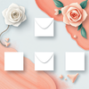 Blank greeting card generator icon