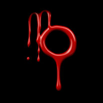 Bloody dripping in 3-d and realistic