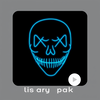 blue scary mask icon