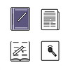 Book writer icon