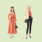 Boutique fashionable clothes images generator icon