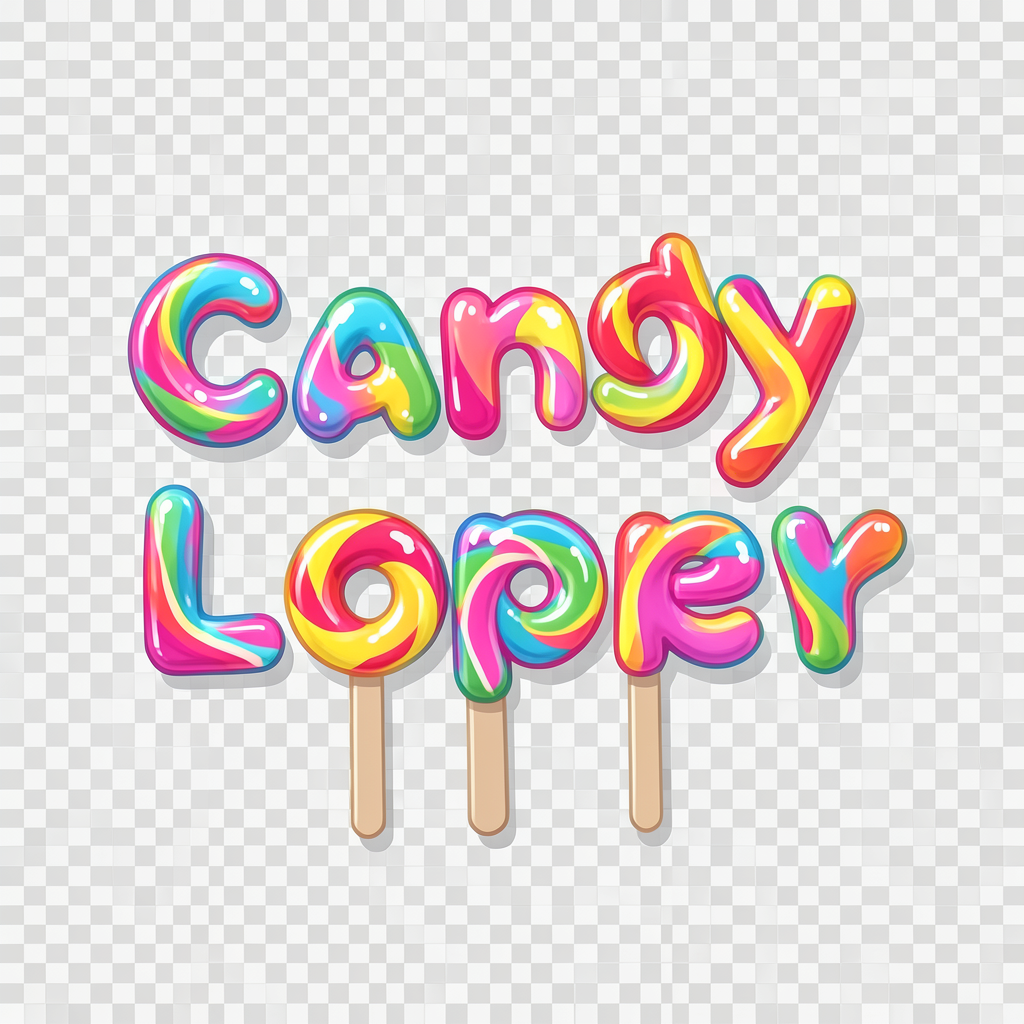 Candy Swirl Lollipop letter text