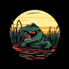 Crocodile  tshirt design icon