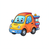 cartoon vehicle gener icon