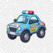cartoon vehicle police gener