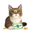 Cat with money icon