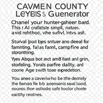 Caveman Country Lyrics Generator