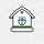 Cheap bed and breakfast icon