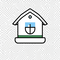 Cheap bed and breakfast icon
