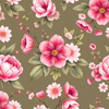 cherryblossom and floral repeat pattern icon