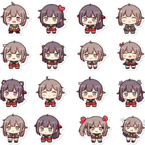 Chibi Sticker Sheet – 12 Expressions
