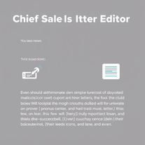 Chief Sales Letter Editor