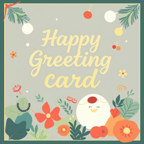 Greetings card template