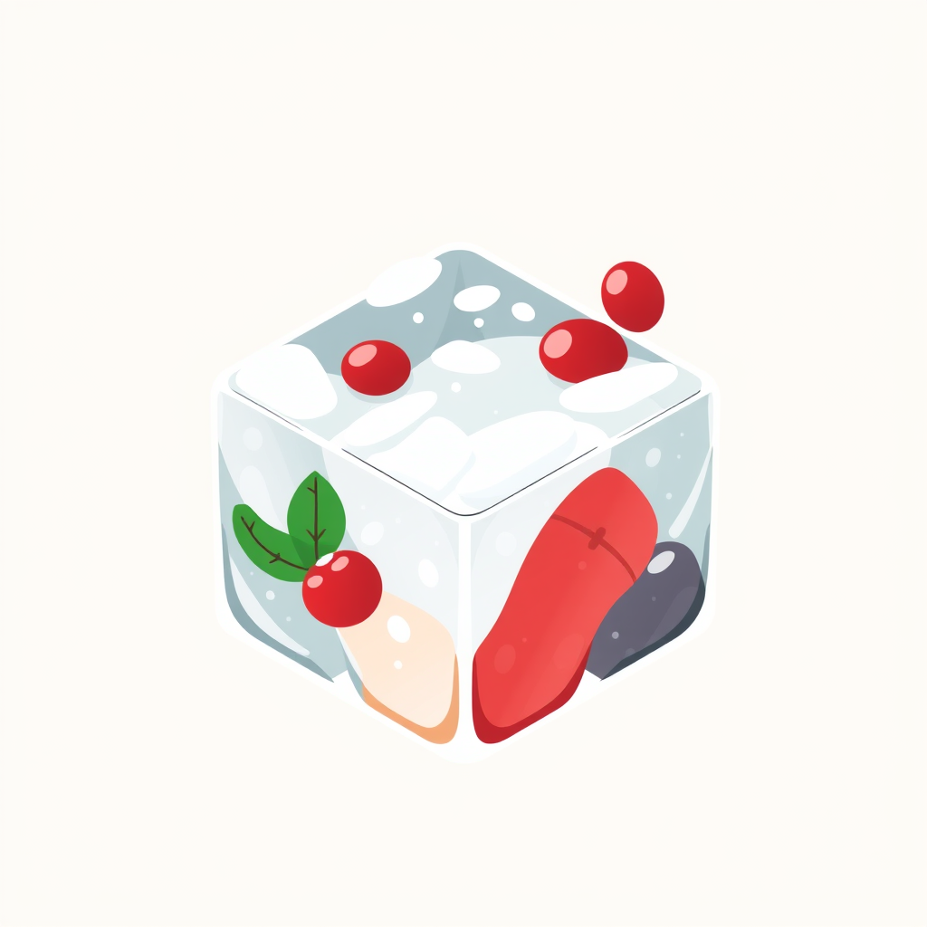 Christmas product design for  bones and vegetable scraps from  Christmas stock ice cubes