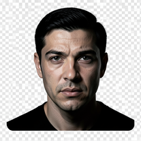 Cinematic Chiaroscuro Light-Slit Portrait