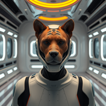 Cinematic Confrontation In A Futuristic Chamber