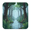 Cinematic raining in forest icon