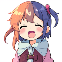 Close Eyes open Mouth Anime style Generator