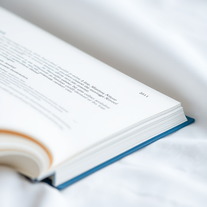 close-up of an open book